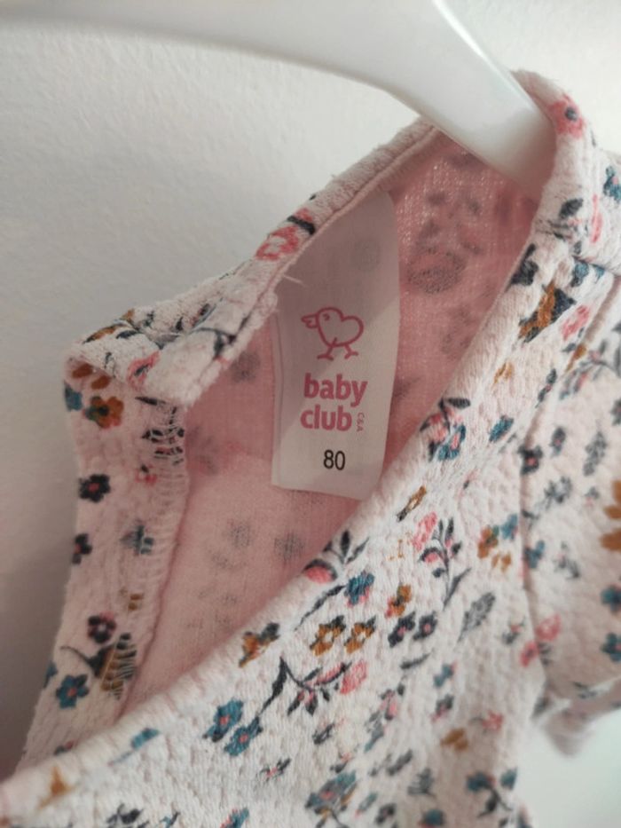 Robe d'hiver rose à fleurs 12/18 mois - photo numéro 3