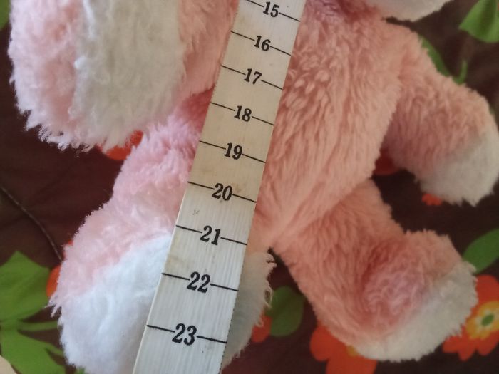 Doudou Boulgom  ours rose  ourson bicolore Boulgom rose et blanc  vintage ancien - photo numéro 3