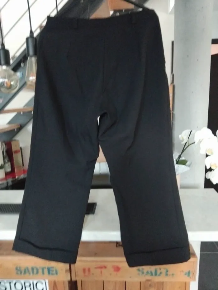 Pantacourt jambe large taille haute - photo numéro 2