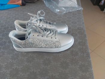 Basket argenté paillette