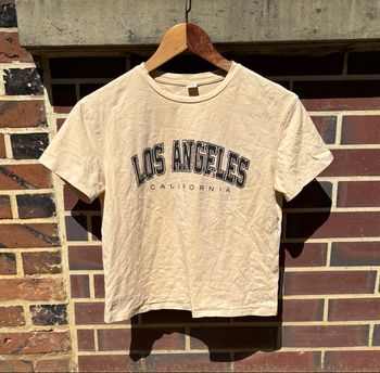 🍑 T-shirt pêche Los Angeles – Taille 11-12 ans