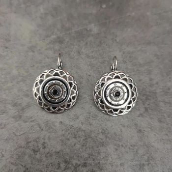 boucles d'oreilles métal argenté