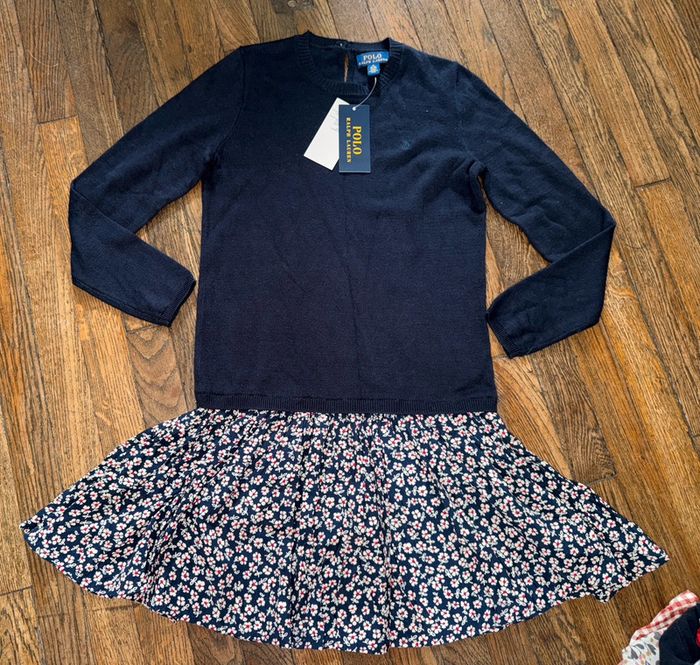 Robe maille Ralph Lauren 10 ans Neuve avec étiquette  Valeur 169 euros