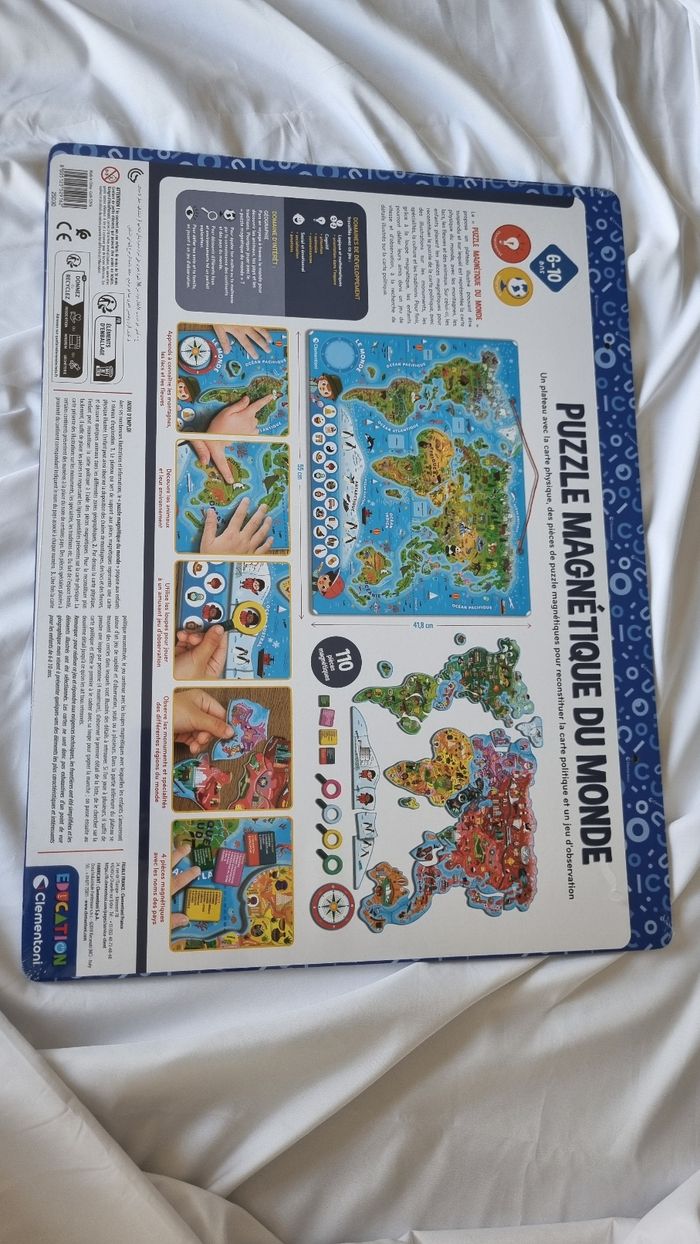 Puzzle magnétique du monde neuf - photo numéro 6