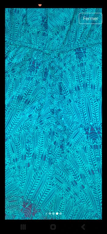 Combishort bleu motif ethnique - taille M