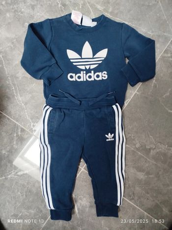 Ensemble survêtement jogging sweat marque adidas 12/18  mixte