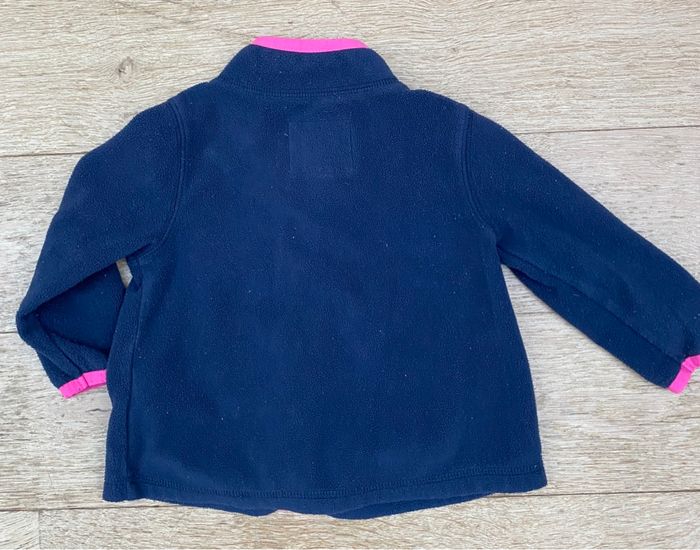 Polaire pull chaud zip fermeture éclair bleu fille 18 mois Oshkosh - photo numéro 2