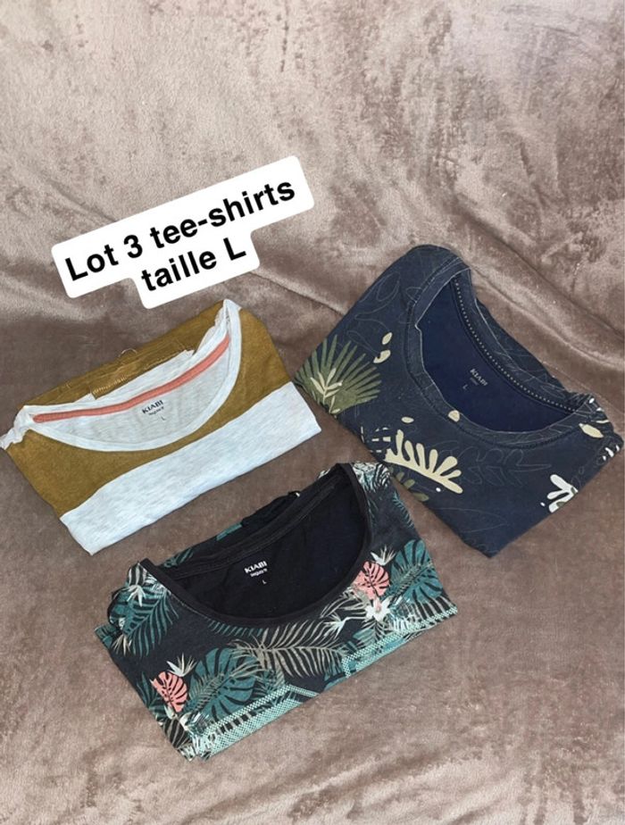 Lot 3 tee shirt homme taille L Kiabi