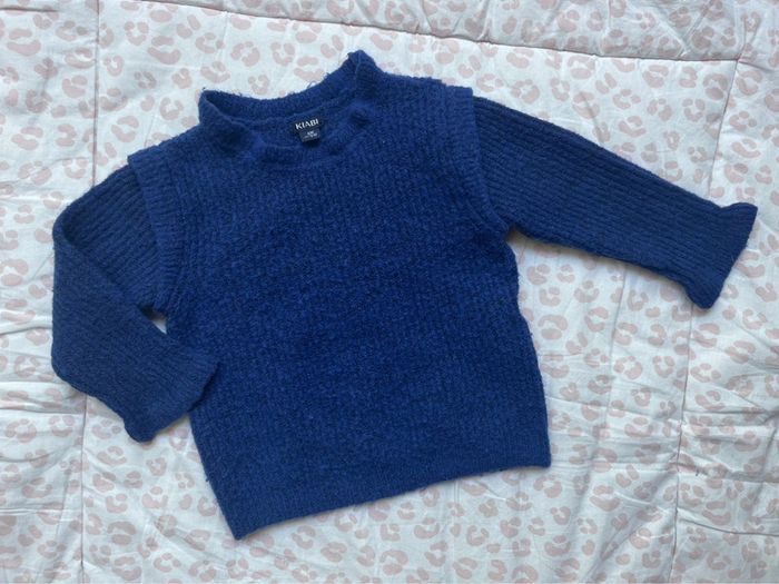 Pull bébé Kiabi bleu électrique 6 mois
