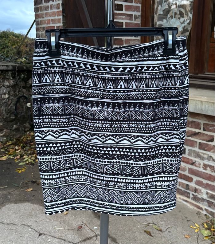 🖤 Jupe moulante à motifs noir et blanc – Unique21 – Taille 38 (M) - photo numéro 4