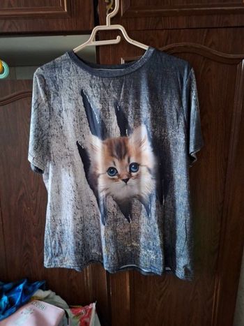 tee shirt chaton