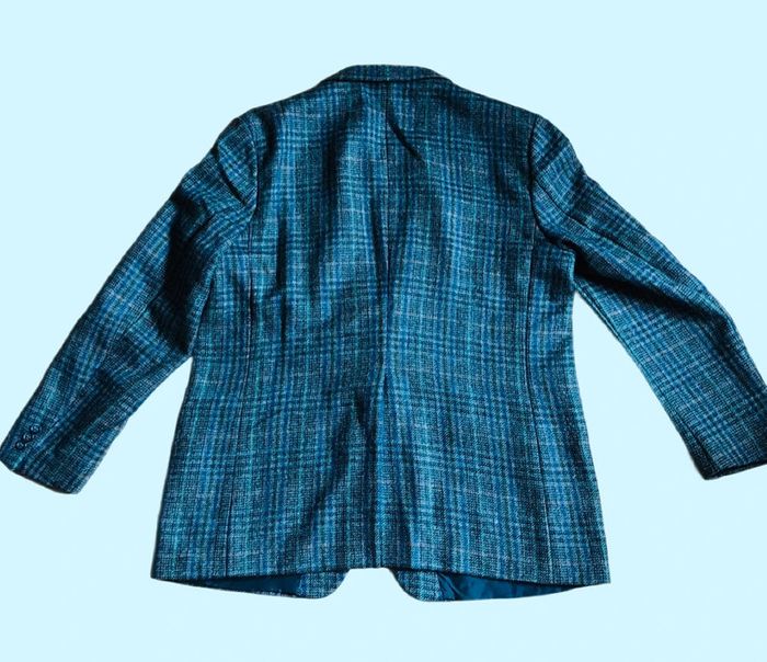 🔷Blazer vintage pure laine vierge Woolmark Check pattern blazer made in France 🇫🇷 - photo numéro 5