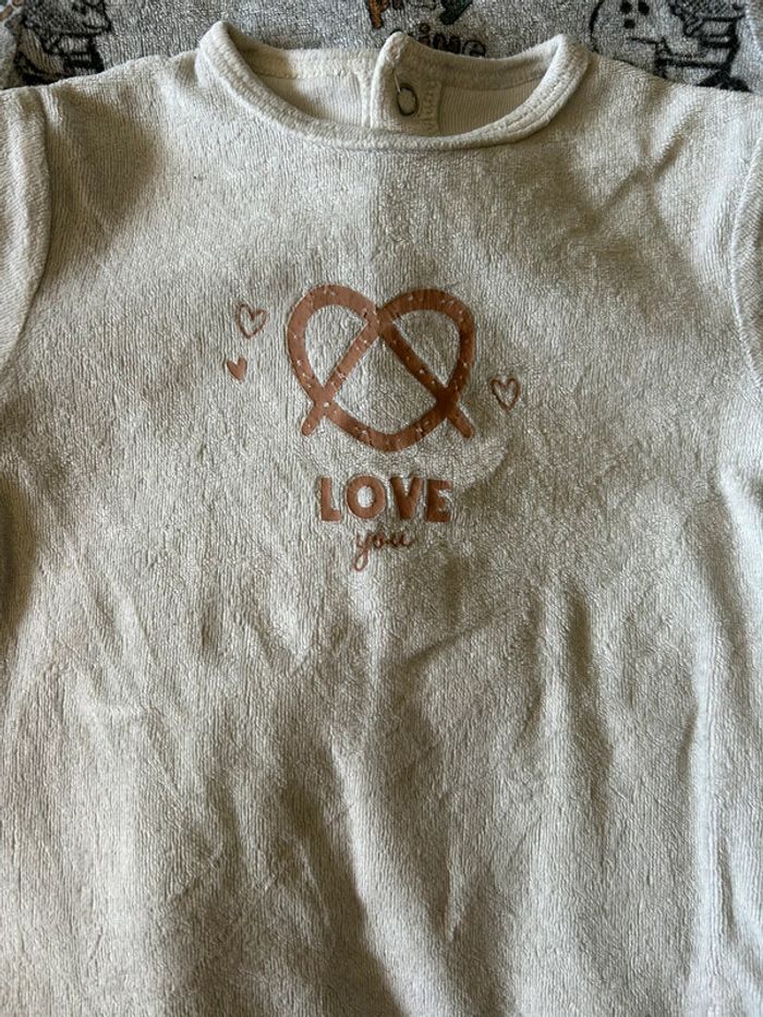 Lot 3 pyjamas velour 9 mois - photo numéro 2