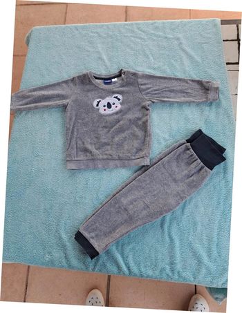 Ensemble velour gris Lupilu 86/92 Koala