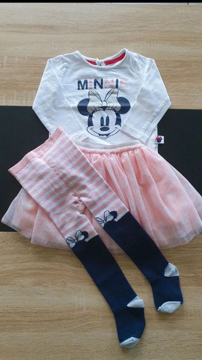 Ensemble tee-shirt, jupe et collant 12-18 mois