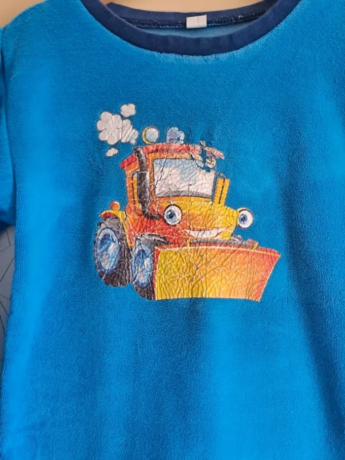 Pyjama garçon velours chaud Babou tbe dessin craquelé 6 ans - photo numéro 3