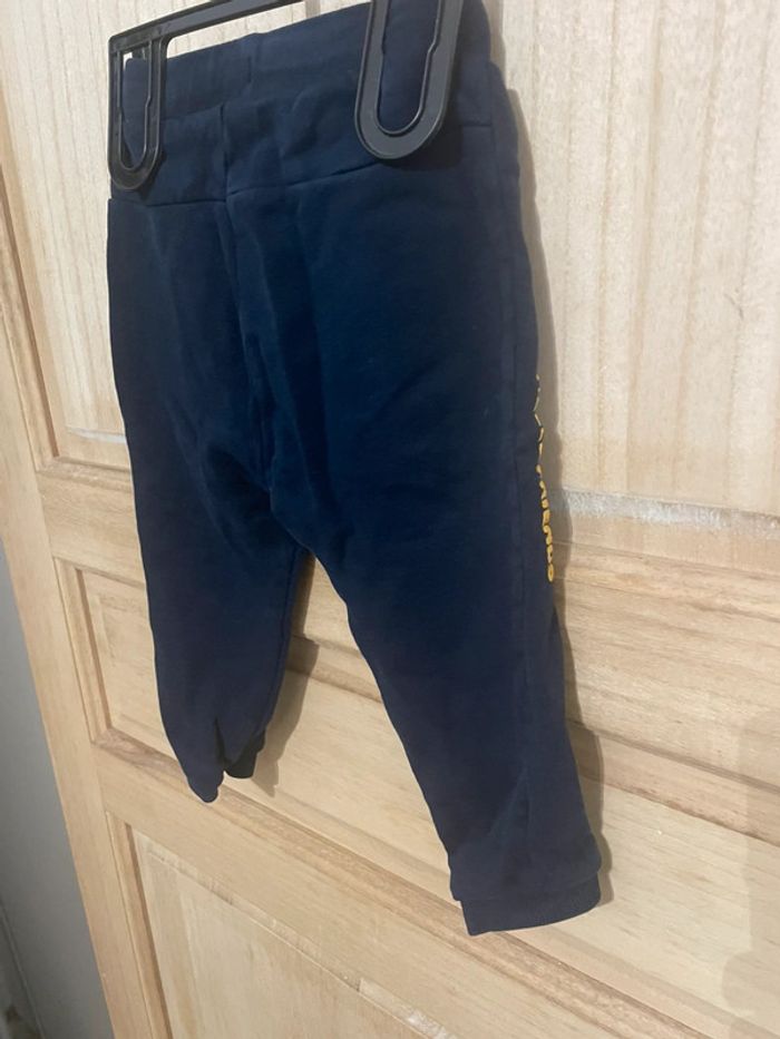 Pantalon jogging uni bleu marine avec poche et cordon taille 18 mois - photo numéro 5