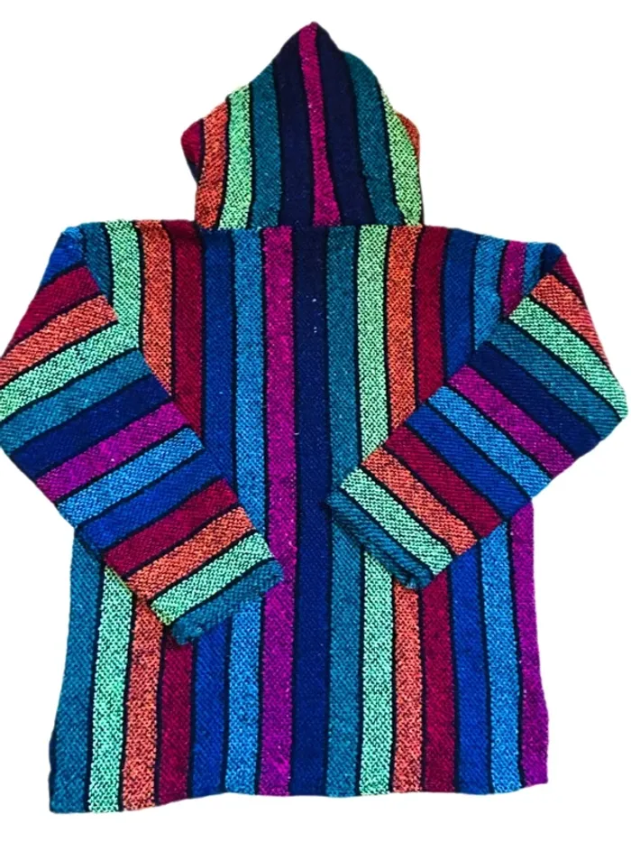💙🌿 Baja Hoodie artisanal boho ethnique Made in Mexico ethnic festival hippie sweat 🌿💜 - photo numéro 12