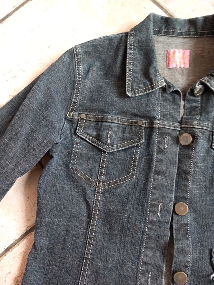 🎀veste jeans noir T36 - photo numéro 4