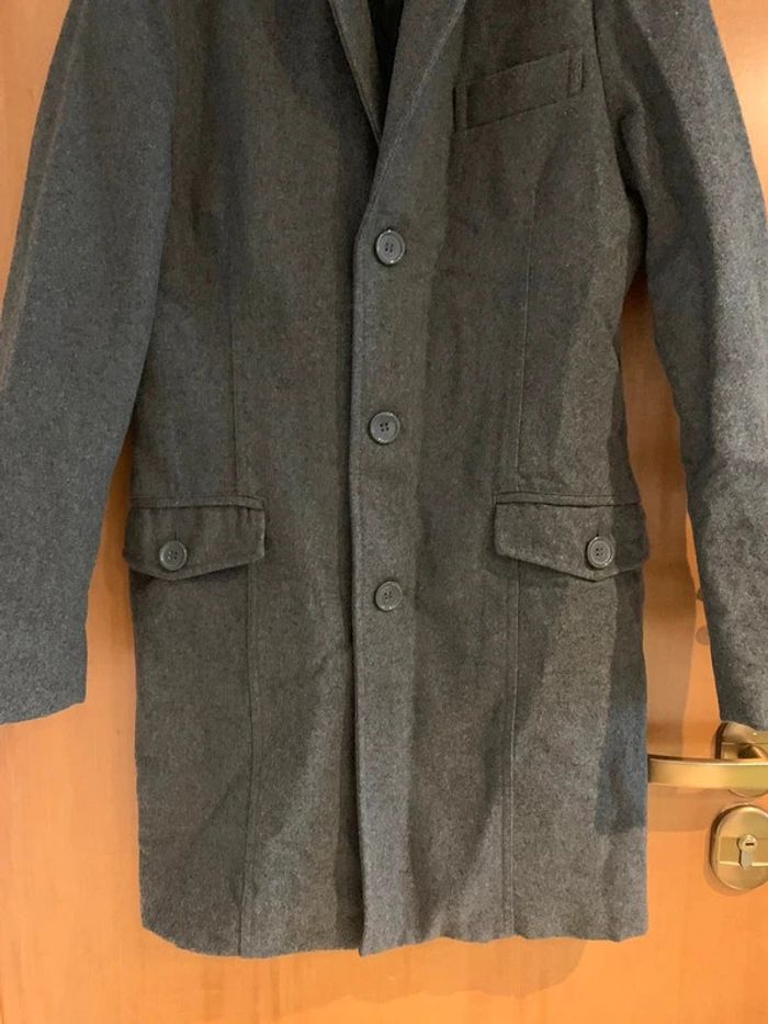 Manteau long ZARA Gris S - photo numéro 3