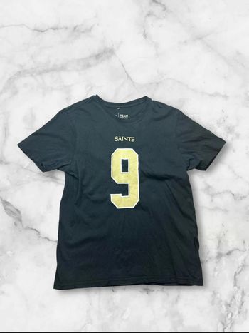 T-shirt NFL Team Apparel Drew Brees #9 New Orleans Saints Vintage taille M