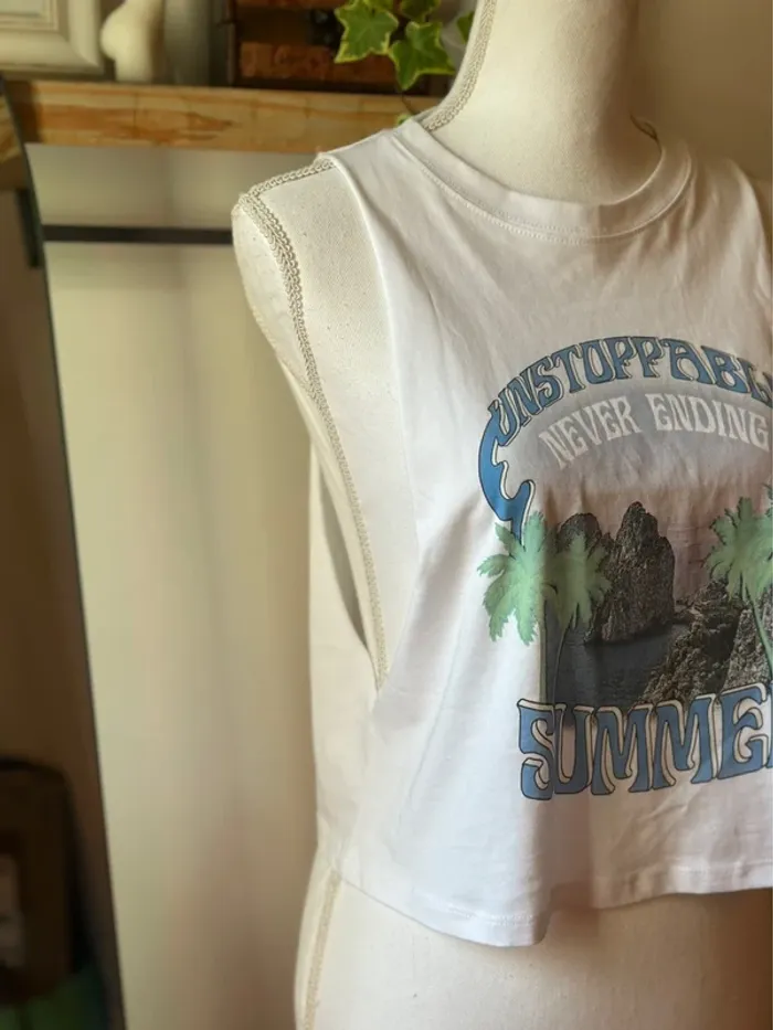 Débardeur neuf imprimé Summer Tally Weijl – Taille M - photo numéro 3
