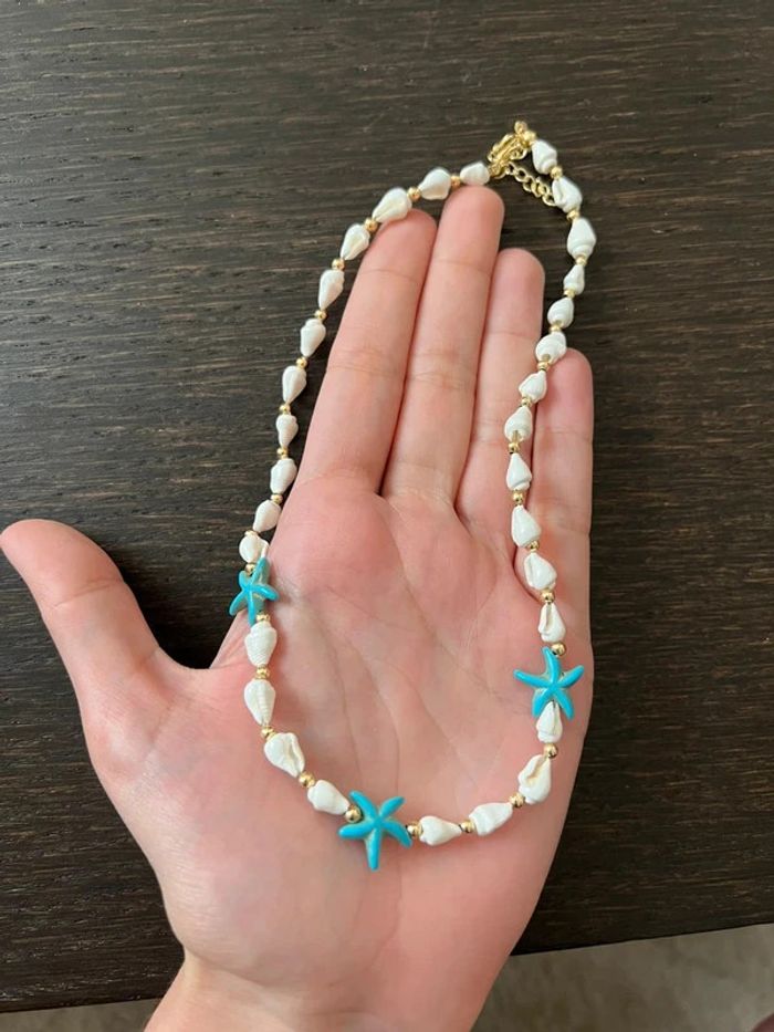 Collier coquillage acier inoxydable