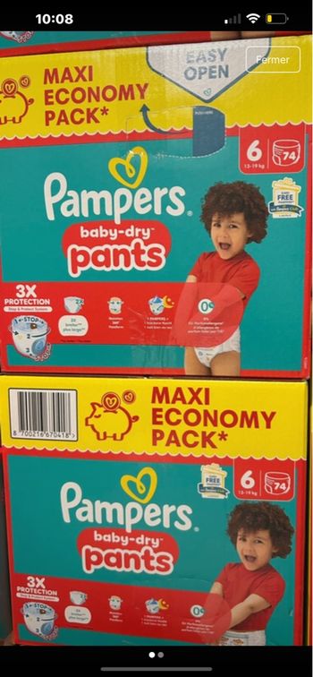 Deux à cartons couches pampers