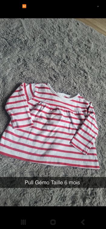 Pull Gémo Taille 6 mois