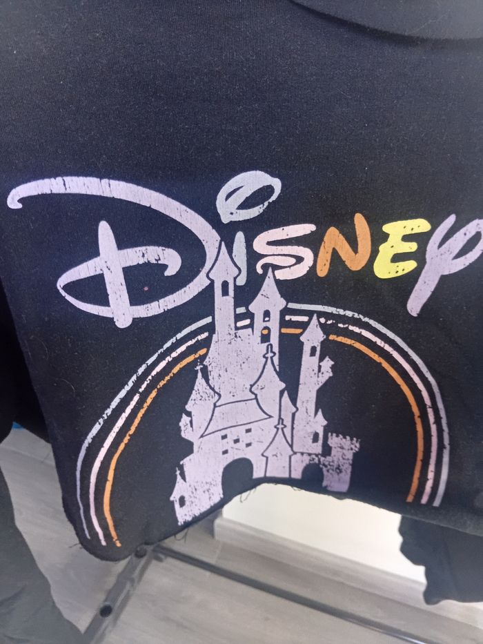 Sweat à capuche pull court château Disney croc top large manches longues - photo numéro 2