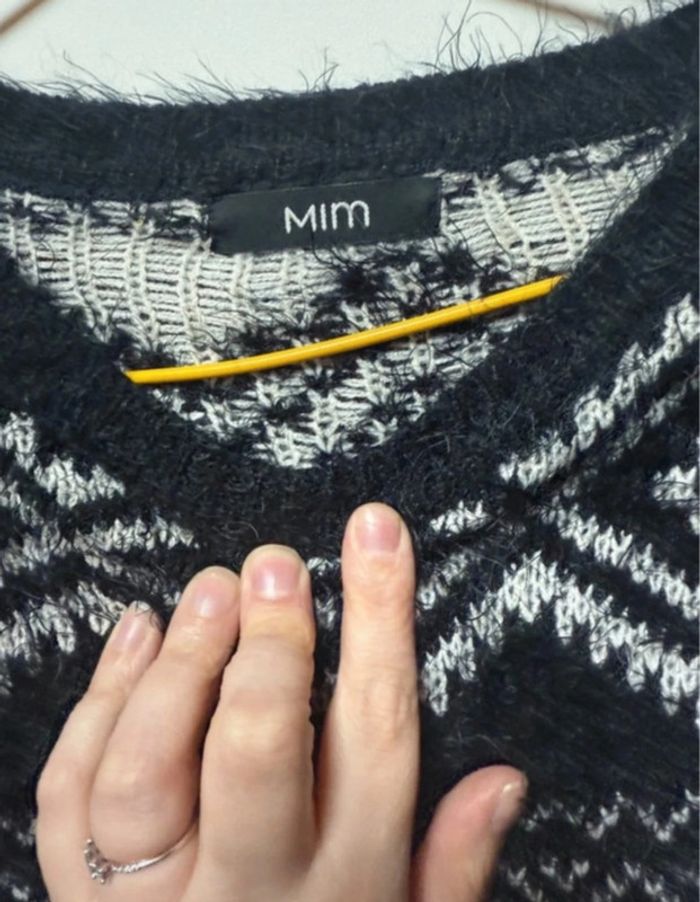 🖤 Pull femme Mim Couleur noir, taille M - photo numéro 2