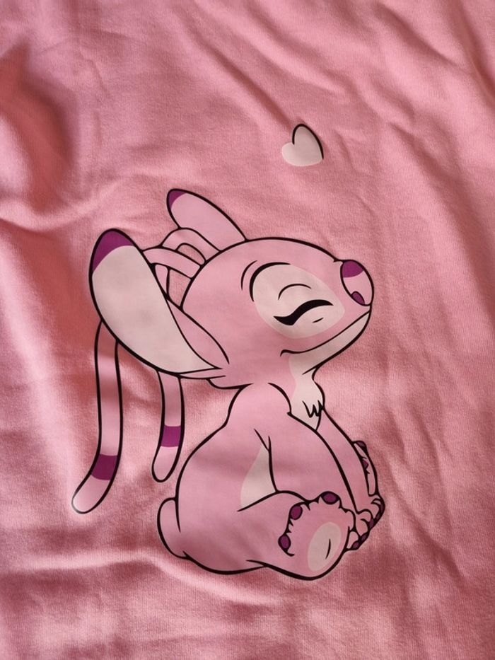 Pull à capuche Stitch monde Disney rose Femme Taille L - photo numéro 4