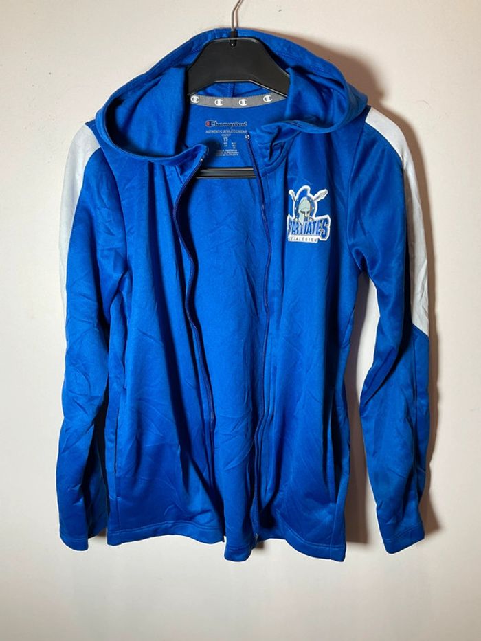 Veste de survêtement légère à capuche pour enfant Champion bleue roy taille 6/8ans 156 - photo numéro 2