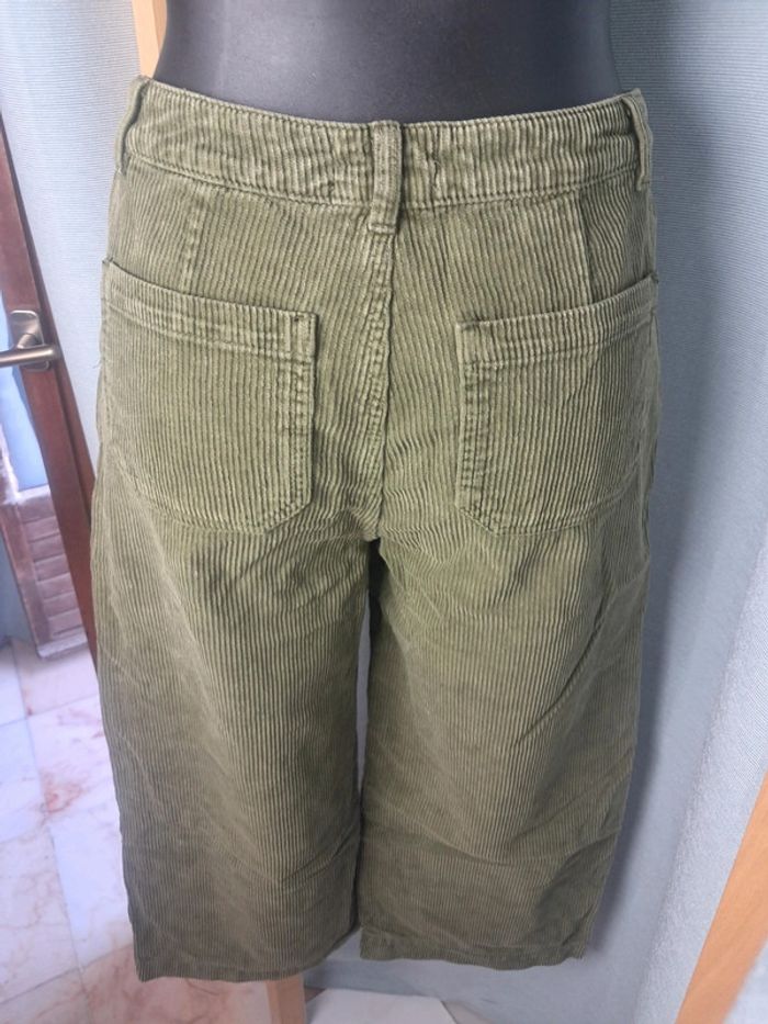 Maison 123 pantalon velour kaki jambes larges T 36 - photo numéro 6