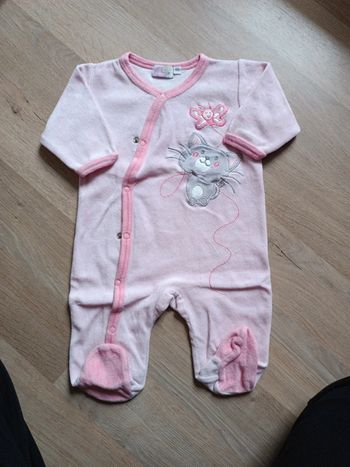 Pyjama velours manches longues