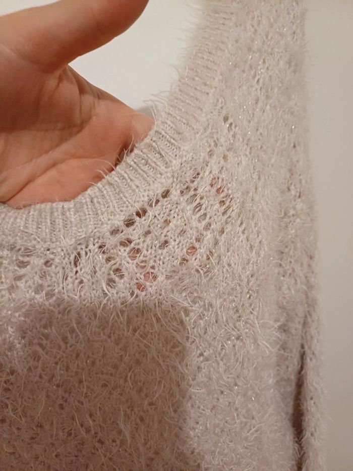 Pull rose clair ajouré tout doux Lady Blush taille S/M 36/38 - photo numéro 4