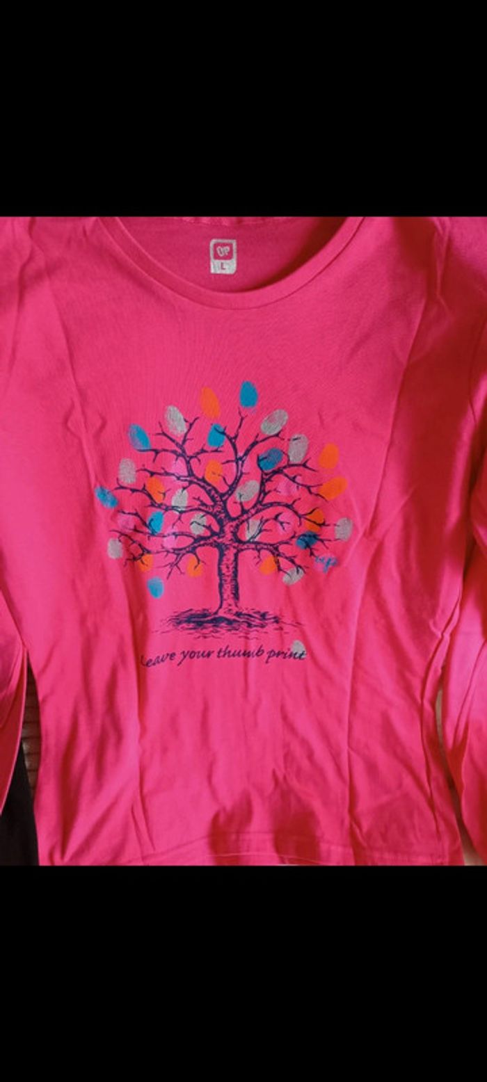 T-shirt manches longues  arbre de vie - neuf - taille L - photo numéro 3