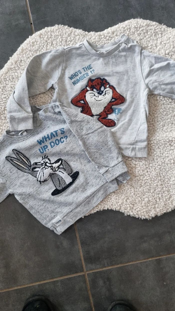 2 sweat Disney 24 - 30 mois 2 ans gris