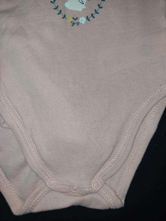 Lot bodies rose 3 mois primark et tex - photo numéro 3