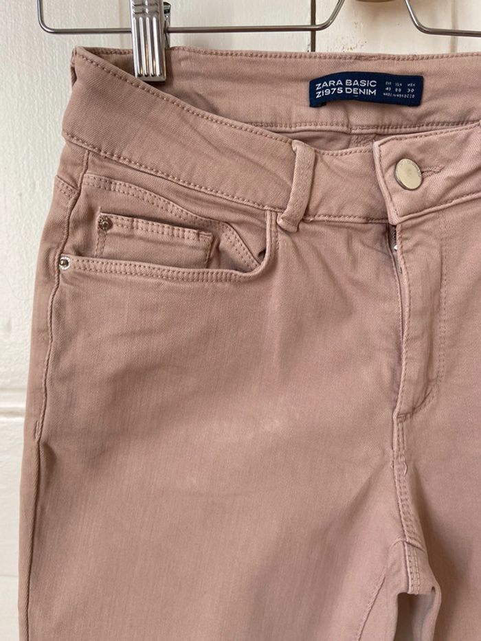 Slim Zara rose grisé taille 40 (équivalent 36) - photo numéro 5