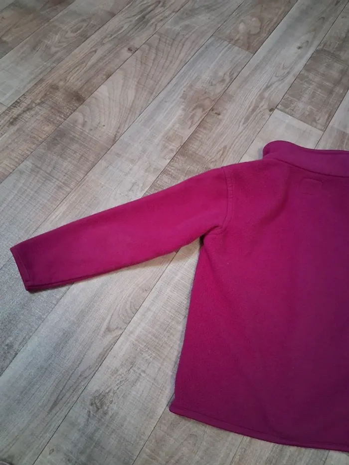 Veste zippée polaire fille fuchsia 4 ans - photo numéro 6