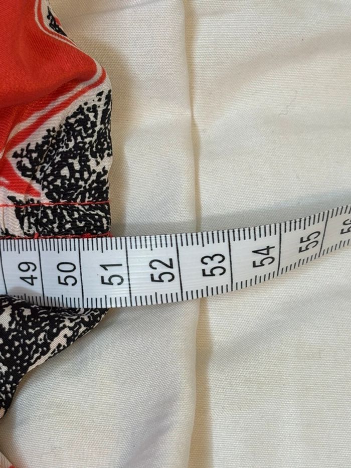 Belle robe d’été vintage vermillon imprimé graphique - photo numéro 10