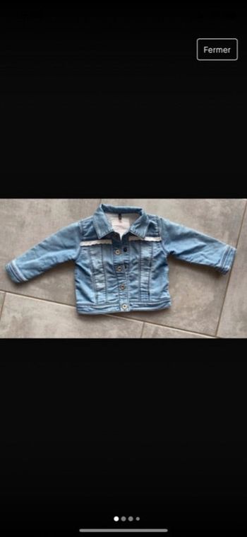 Veste jean dentelle