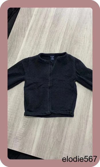 Gilet noir kiabi 9 mois