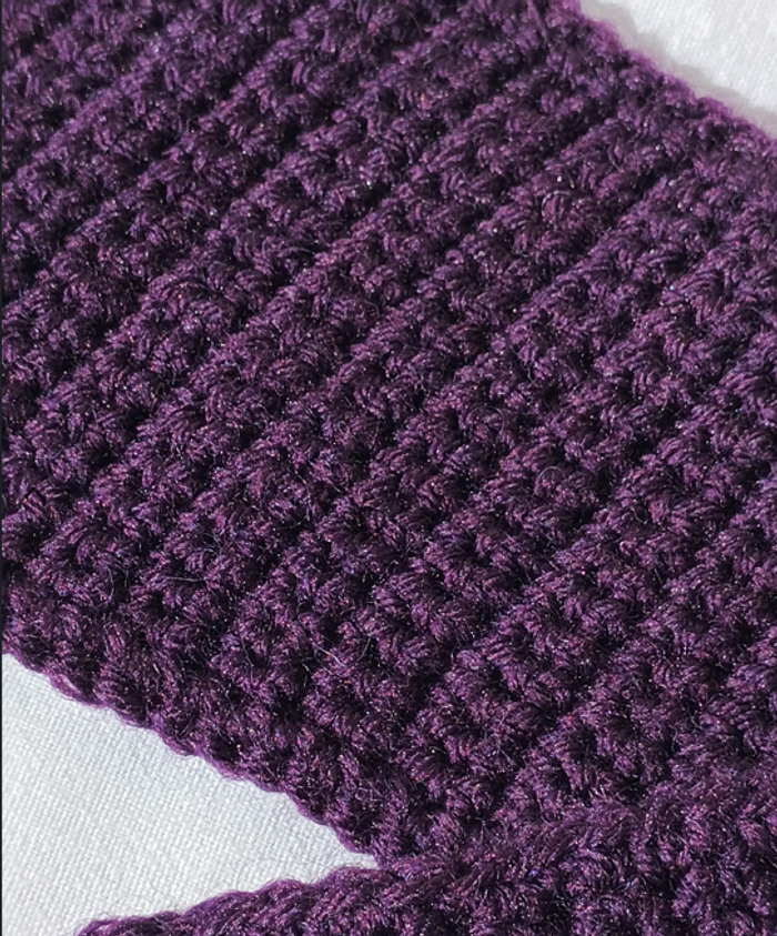 Écharpe "PURPLE" fait main au crochet style Sophie Scarf - photo numéro 6