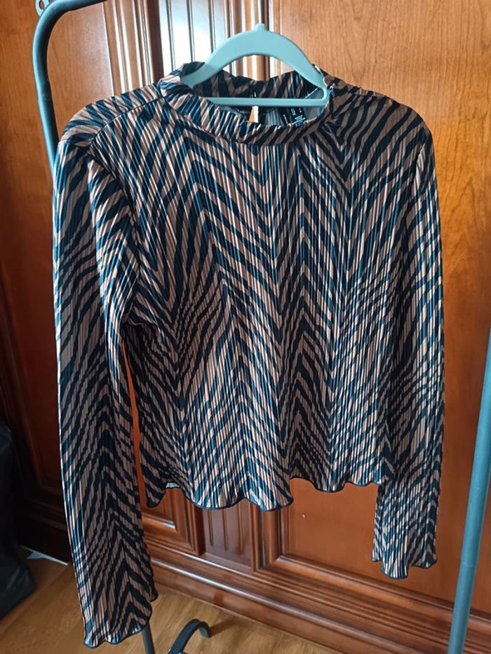 Top plissé zèbré Vero Moda S