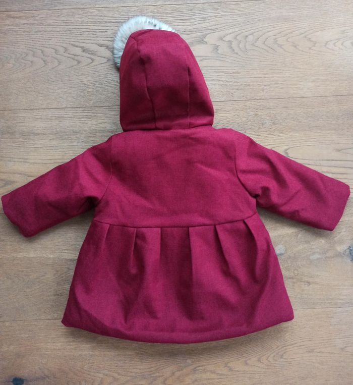 Manteau Hiver Obaïbi avec doublure chaude et douce, rouge foncé / bordeaux - Taille 6 mois - 68cm - photo numéro 4
