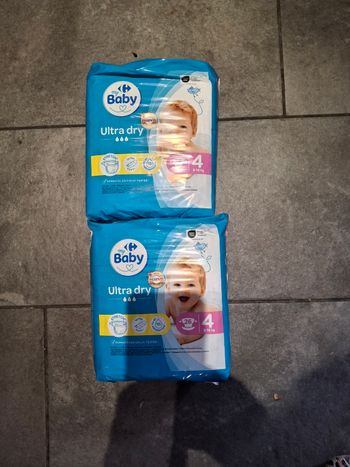 Couches carrefour baby taille 4 lot de 2 paquets 