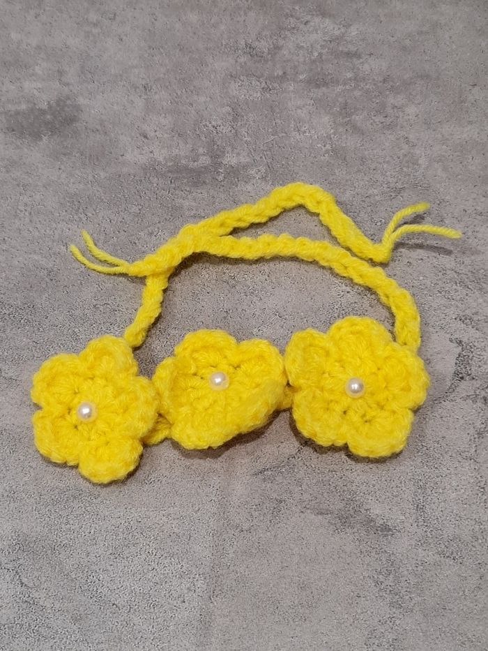 Bandeau bébé fleur jaune - photo numéro 2