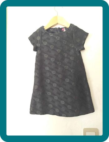 Robe habillée noire à motifs